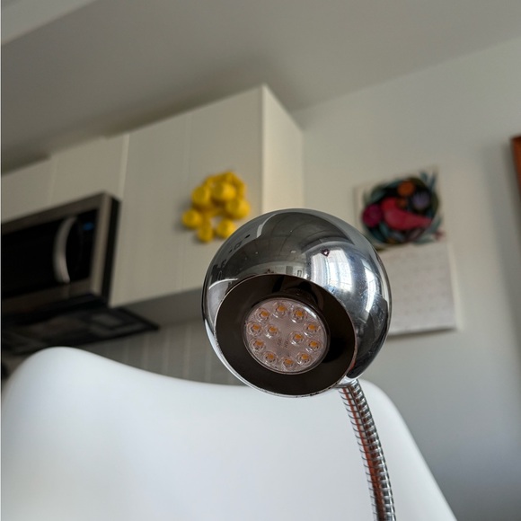 Vintage Lamp Gooseneck 60s Chrome Space Age Atomic Light Working Condition - Picture 10 of 16
